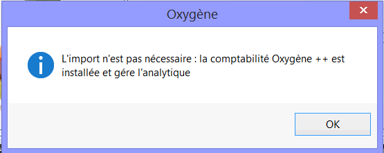 message de rejet de l'import