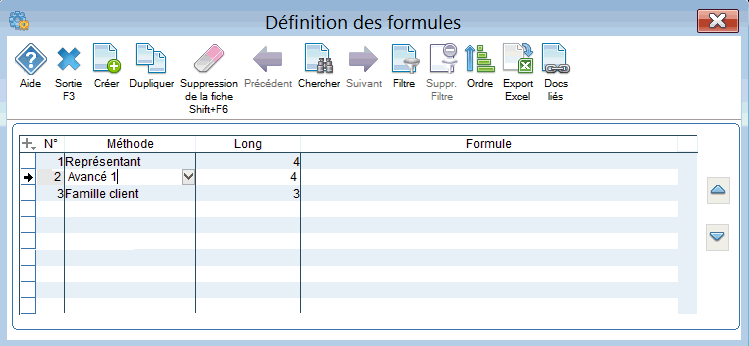 définition de la formule