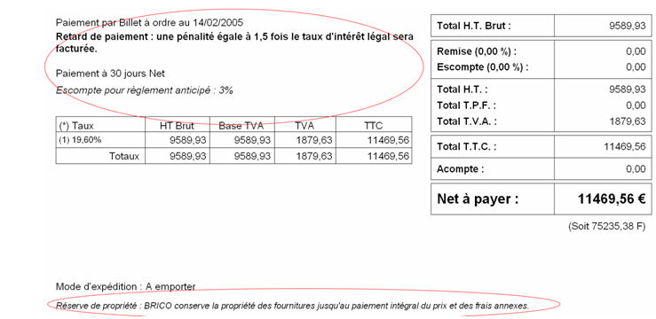 exemple impression pièce