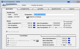 écran du logiciel